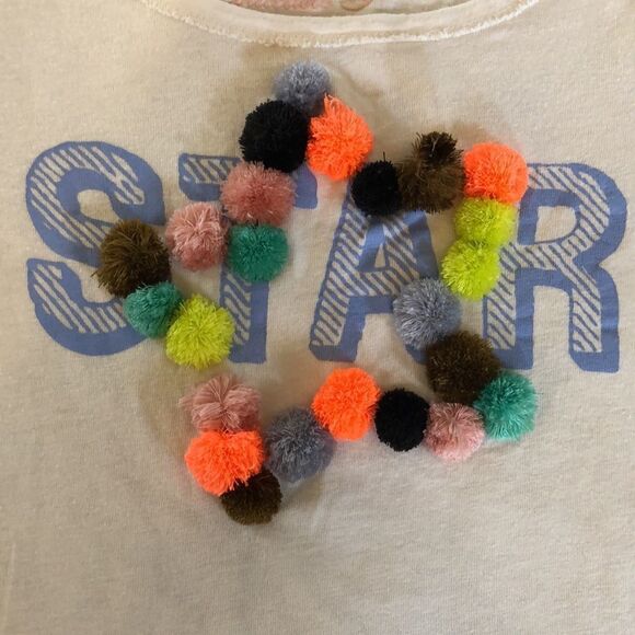 Crewcuts Collectible ‘Star’ Short Sleeved Tee with Pom Poms - Picture 2 of 4